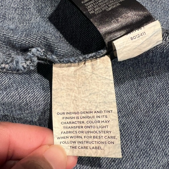 Jones New York Womens Medium Indigo Denim Button Jacket Fall Trends - Picture 9 of 10